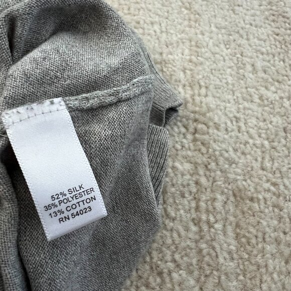 Banana Republic Gray Cotton Silk Short Sleeve Sweater Knit Top S - Picture 9 of 10
